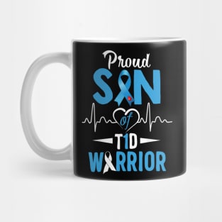 Proud Son Of T1D Warrior Type 1 Diabetes Awareness Gift Mug